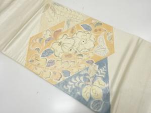 アンティーク　辻ヶ花模様刺繍袋帯（材料）